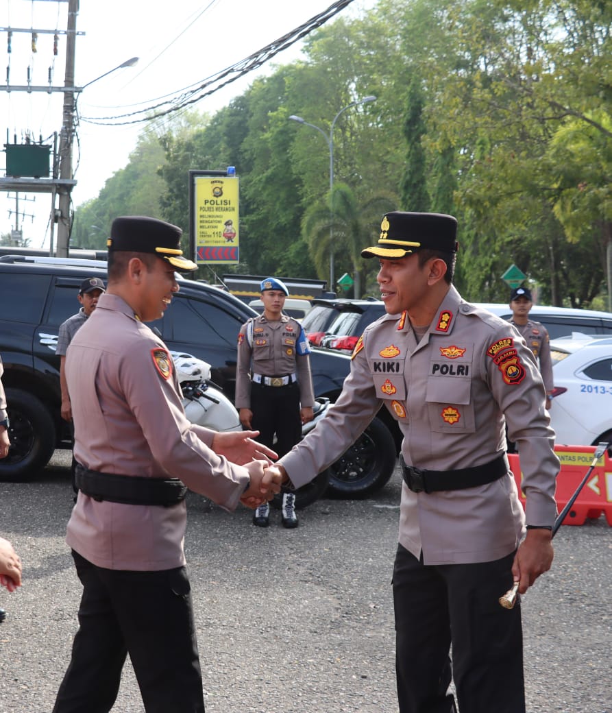 Sampai Di Mapolres Merangin AKBP Kiki Firmansyah Efendi ,Di Sambut Pedang Pora